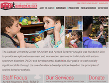 Tablet Screenshot of caldwelluniversityautismcenter.org